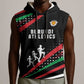 Burundi Sleeveless Hoodie with Athletics Runners Black Red Green Flag Spirit - African Pride