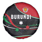 Burundi Spare Tire Cover with Athletics Runners Black Red Green Flag Spirit
