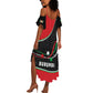 Burundi Summer Maxi Dress with Athletics Runners Black Red Green Flag Spirit