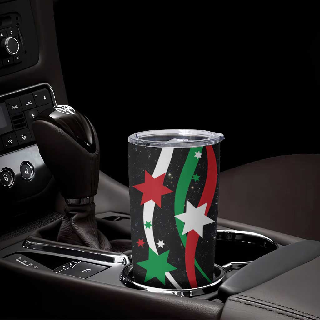 Burundi Tumbler Cup with Athletics Runners Black Red Green Flag Spirit