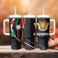 Burundi Tumbler With Handle with Athletics Runners Black Red Green Flag Spirit