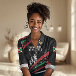 Burundi Women Casual Shirt with Athletics Runners Black Red Green Flag Spirit
