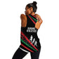 Burundi Women Racerback Tank with Athletics Runners Black Red Green Flag Spirit
