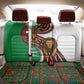 Burundi Lion Tribal Pattern Back Car Seat Cover - National Motto Unité Travail Progrès