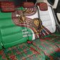 Burundi Lion Tribal Pattern Back Car Seat Cover - National Motto Unité Travail Progrès