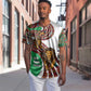 Burundi Lion Tribal Pattern Baseball Jersey - National Motto Unité Travail Progrès