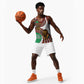 Burundi Lion Tribal Pattern Basketball Jersey - National Motto Unité Travail Progrès - African Pride