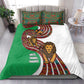 Burundi Lion Tribal Pattern Bedding Set - National Motto Unité Travail Progrès