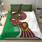 Burundi Lion Tribal Pattern Bedding Set - National Motto Unité Travail Progrès