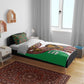 Burundi Lion Tribal Pattern Bedding Set - National Motto Unité Travail Progrès