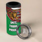 Burundi Lion Tribal Pattern 4 in 1 Can Cooler Tumbler - National Motto Unité Travail Progrès