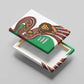 Burundi Lion Tribal Pattern Canvas Wall Art - National Motto Unité Travail Progrès