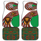 Burundi Lion Tribal Pattern Car Mats - National Motto Unité Travail Progrès