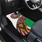 Burundi Lion Tribal Pattern Car Mats - National Motto Unité Travail Progrès