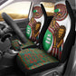 Burundi Lion Tribal Pattern Car Seat Cover - National Motto Unité Travail Progrès