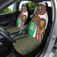 Burundi Lion Tribal Pattern Car Seat Cover - National Motto Unité Travail Progrès