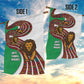 Burundi Lion Tribal Pattern Garden Flag - National Motto Unité Travail Progrès