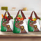 Burundi Lion Tribal Pattern Grocery Bag - National Motto Unité Travail Progrès
