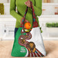 Burundi Lion Tribal Pattern Grocery Bag - National Motto Unité Travail Progrès
