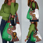 Burundi Lion Tribal Pattern Grocery Bag - National Motto Unité Travail Progrès