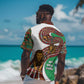 Burundi Lion Tribal Pattern Hawaiian Shirt - National Motto Unité Travail Progrès