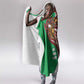 Burundi Lion Tribal Pattern Hooded Blanket - National Motto Unité Travail Progrès