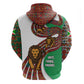 Burundi Lion Tribal Pattern Hoodie - National Motto Unité Travail Progrès