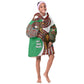 Burundi Lion Tribal Pattern Kid Wearable Blanket Hoodie - National Motto Unité Travail Progrès