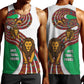 Burundi Lion Tribal Pattern Men Tank Top - National Motto Unité Travail Progrès
