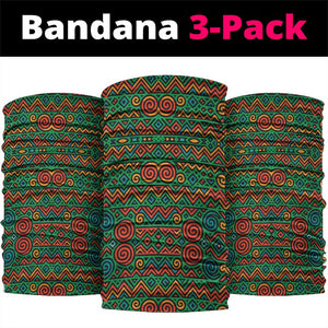 Burundi Lion Tribal Pattern Neck Gaiter - National Motto Unité Travail Progrès - African Pride