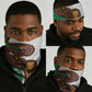 Burundi Lion Tribal Pattern Neck Gaiter - National Motto Unité Travail Progrès - African Pride
