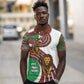 Burundi Lion Tribal Pattern Polo Shirt - National Motto Unité Travail Progrès