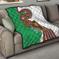 Burundi Lion Tribal Pattern Quilt - National Motto Unité Travail Progrès