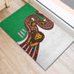 Burundi Lion Tribal Pattern Rubber Doormat - National Motto Unité Travail Progrès