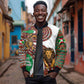 Burundi Lion Tribal Pattern Sleeve Zip Bomber Jacket - National Motto Unité Travail Progrès