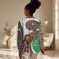 Burundi Lion Tribal Pattern Women Casual Shirt - National Motto Unité Travail Progrès