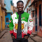 Burundi Flag Bomber Jacket with National Emblem and Motto Unité Travail Progres