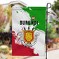 Burundi Flag Garden Flag with National Emblem and Motto Unité Travail Progres