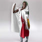 Burundi Flag Hooded Blanket with National Emblem and Motto Unité Travail Progres