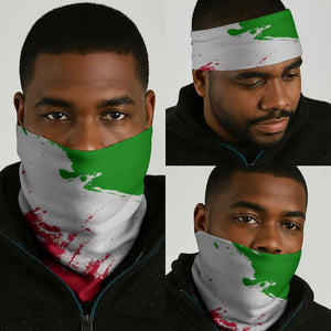 Burundi Flag Neck Gaiter with National Emblem and Motto Unité Travail Progres - African Pride