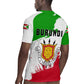 Burundi Flag Rugby Jersey with National Emblem and Motto Unité Travail Progres