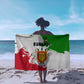 Burundi Flag Sarong with National Emblem and Motto Unité Travail Progres
