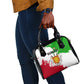 Burundi Flag Shoulder Handbag with National Emblem and Motto Unité Travail Progres