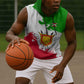 Burundi Flag Sleeveless Hoodie with National Emblem and Motto Unité Travail Progres - African Pride