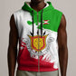 Burundi Flag Sleeveless Zip Hoodie with National Emblem and Motto Unité Travail Progres - African Pride