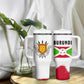 Burundi Flag Tumbler With Handle with National Emblem and Motto Unité Travail Progres