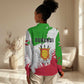 Burundi Flag Women Casual Shirt with National Emblem and Motto Unité Travail Progres