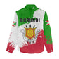 Burundi Flag Women Casual Shirt with National Emblem and Motto Unité Travail Progres