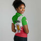 Burundi Flag Women Polo Shirt with National Emblem and Motto Unité Travail Progres