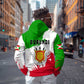 Burundi Flag Zip Hoodie with National Emblem and Motto Unité Travail Progres